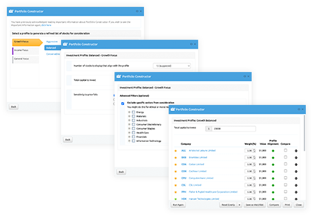 Portfolio Constructor Portfolio Constructor